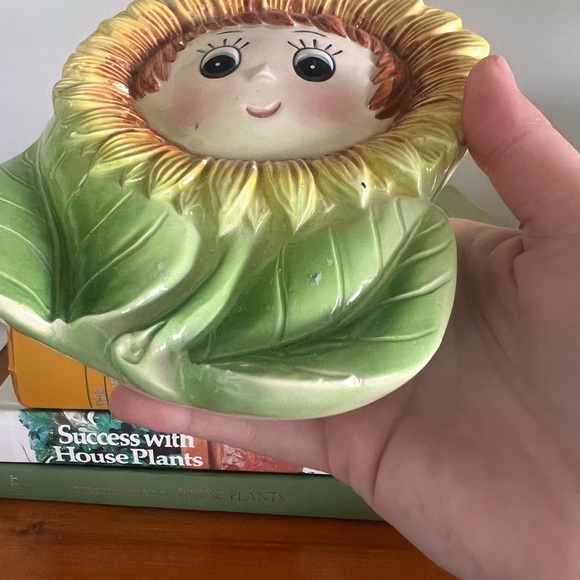 Vintage sunflower wall pockets - Picture 11 of 12